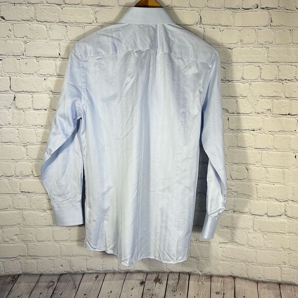 BROOKS BROTHERS  Luxury Collection Thomas Mason Blue Dress Shirt Size 15 - 32 - Picture 3 of 6